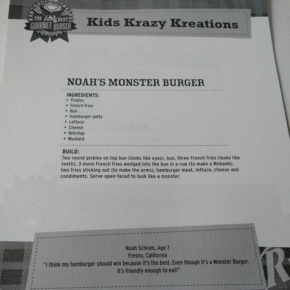 Red Robin Kids Cookbook – 50 Gourmet Burger Creations‎ (2007 Spiral‑Bound)